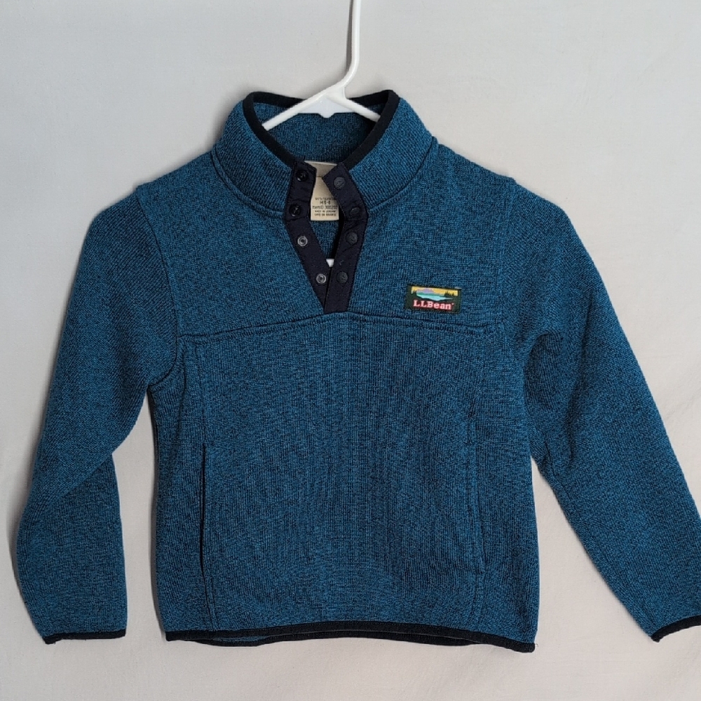 L.L. Bean Kids Teal Snap Pullover Jacket